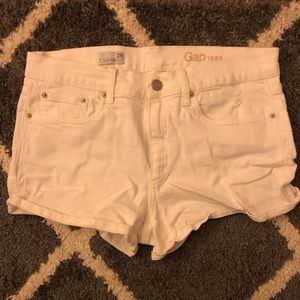 Hi-Rise White Shorts